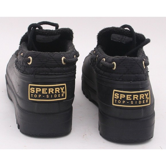 Sperry Womens size 7 Black Waterproof Duck Boots Shoe Boat Rain H15 61722 - Picture 4 of 11